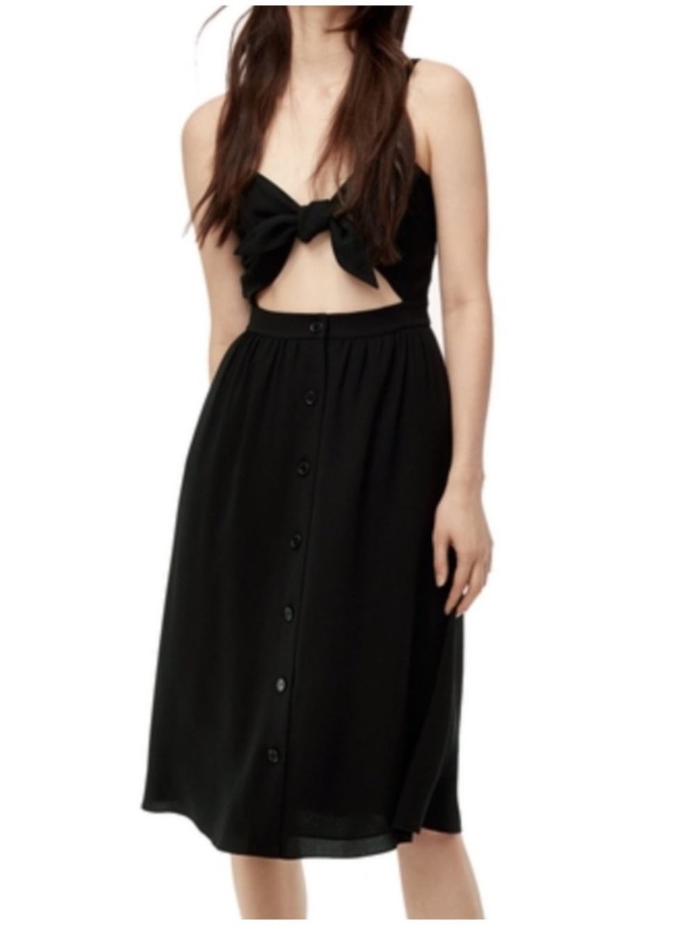 Aritzia Wilfred Adelia Black Dress | European Summer Coastal Chic Quiet Luxury